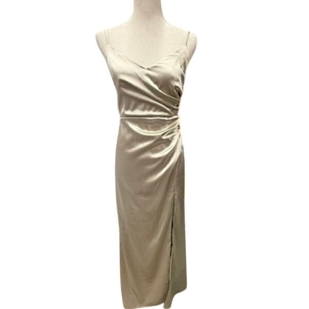 "BIRDY GREY" Champagne Color Formal Bridesmaid Dress SZ S PLZ‎ READ!! FINAL SALE